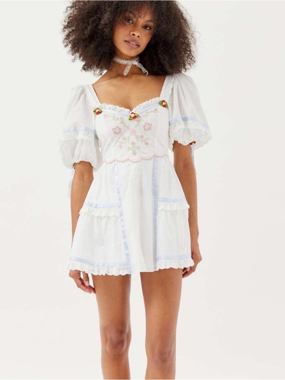 For Love And Lemons Meadow Embroidered Mini Dress - Picture 5 of 6